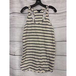 J.CrewBlue & White Striped Linen-Cotton Racerback Tank Dress Size XS